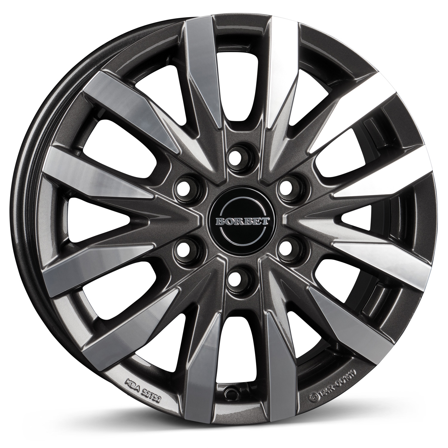 Borbet Felge CW6 6,5x17 ET54 6x130 17 Zoll mistral anthracite glossy p