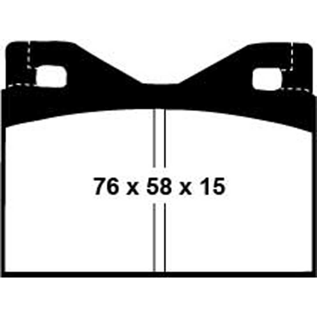 EBC Yellowstuff Bremsbeläge EBC102702 für Lamborghini Jalpa Silhouette Urraco