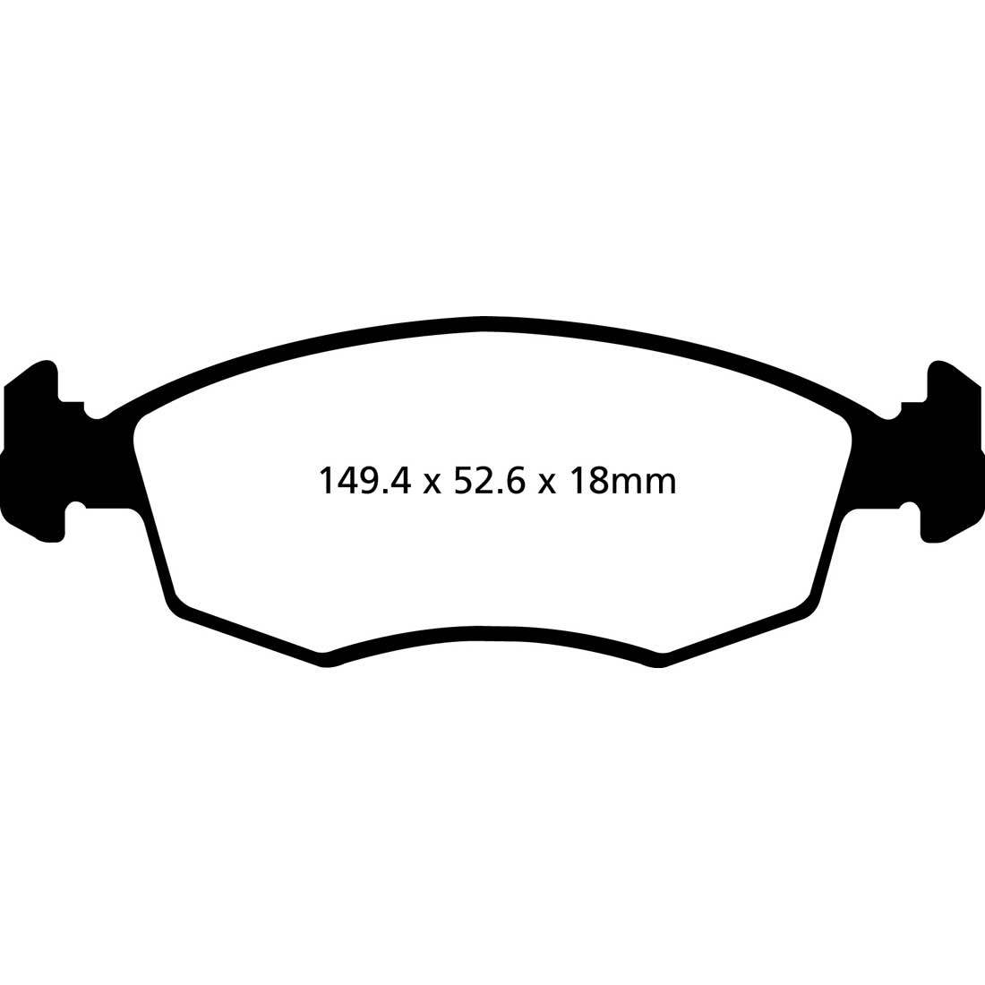 EBC Blackstuff Ultimax2 Bremsbeläge EBC118243 für Lancia Ypsilon