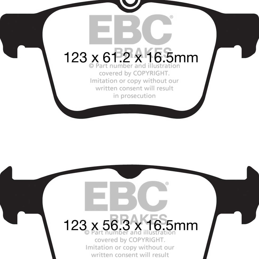 EBC Yellowstuff Bremsbeläge EBC118746 für VW Arteon Shooting Brake Arteon Golf 7 Kombi Golf 7 Golf Alltrack Golf Sportsvan Passat Variant Passat Tiguan TOURAN VAN Touran T-ROC