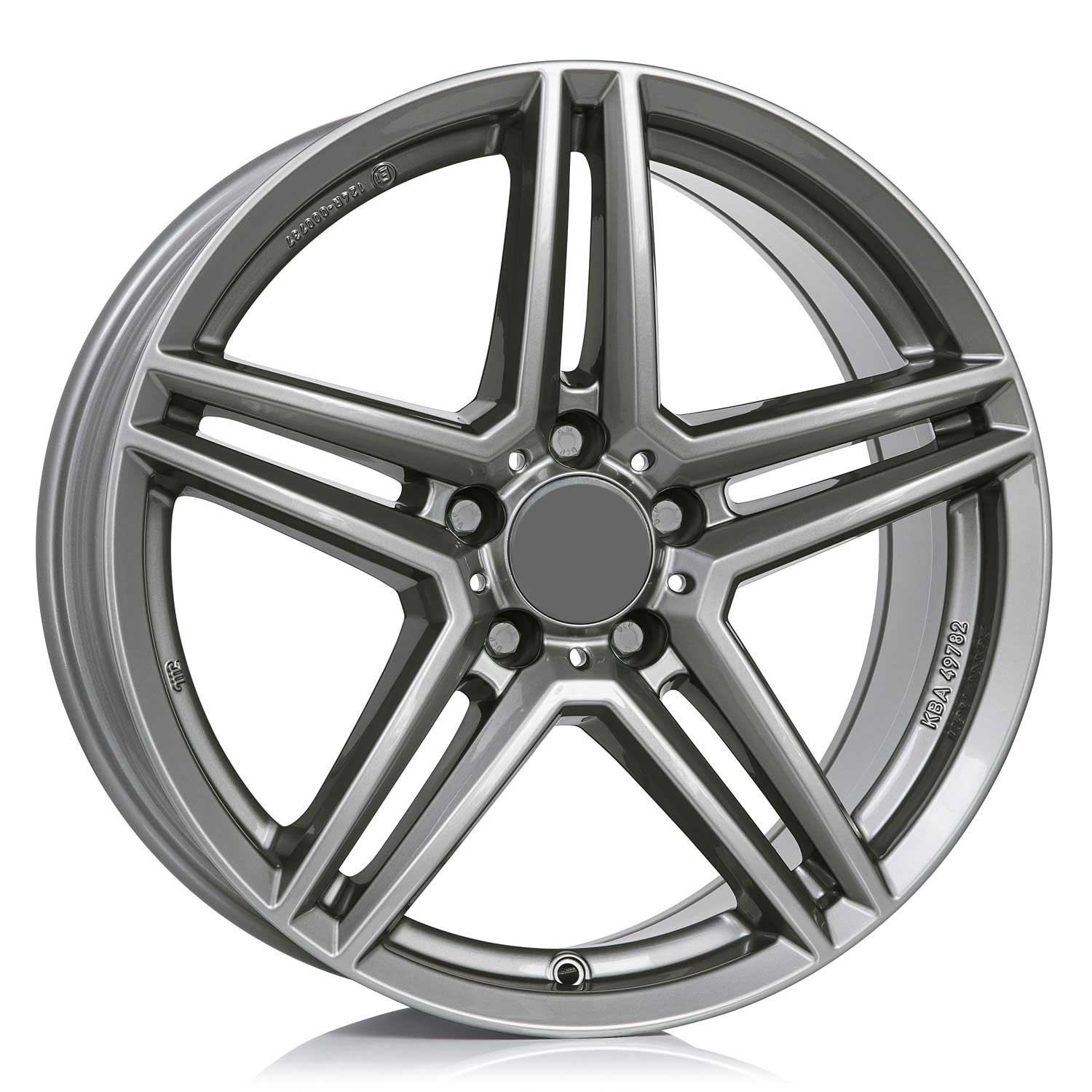 Rial Felge M10 8,5x18 ET48 5x112 18 Zoll metal-grey